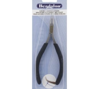 Beadalon 201A-013 Slim Bent Chain Nose Pliers for Jewelry Making