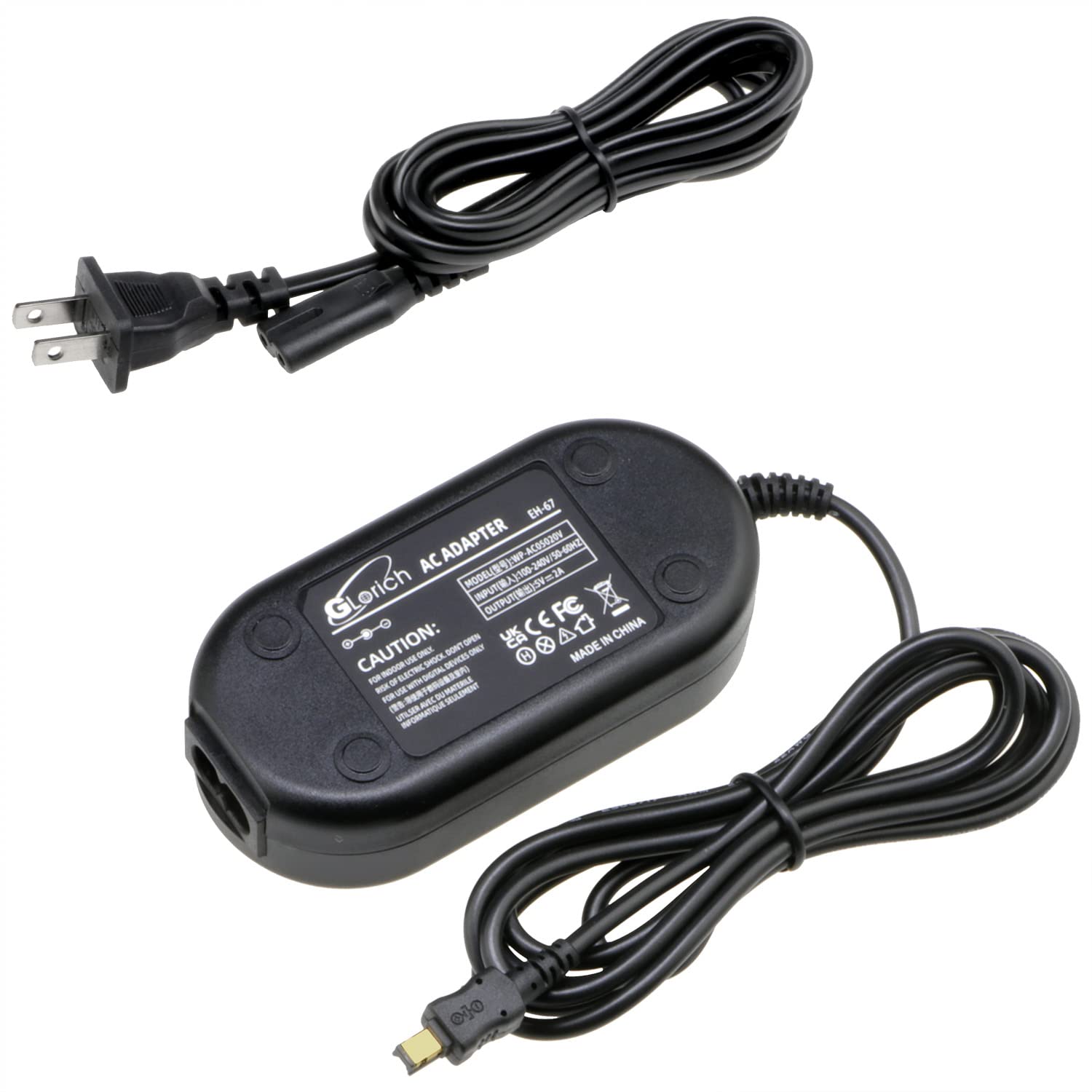 Glorich EH-67 Replacement AC Power Adapter Kit for Nikon Coolpix L840, L830, L820, L810, L - Image 2