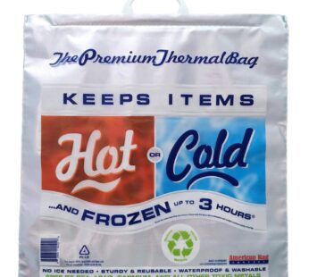 Hot Cold Bag Thermal Cooler, Grocery Size, Red/Blue