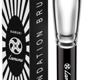 LAMORA Foundation Brush for Liquid Makeup – Kabuki Face Brush for Cream, Powder, Blush, an