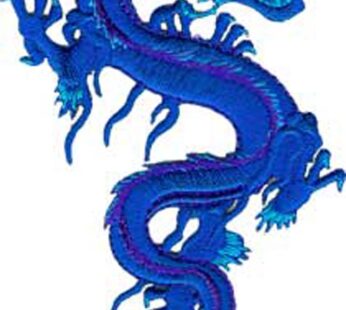 C&D Visionary Application Royal Blue Dragon Patch, 2″