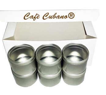 Food Grade Round Tin Container Set (6 Pieces) 4 Oz with Clear Top Lid Cover: Professional