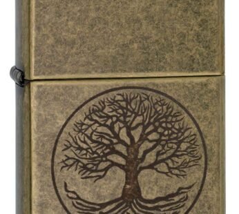 Zippo “Tree of Life Pocket Lighter, Antique Brass, One Size (29149)