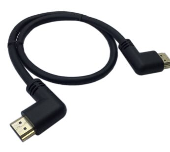 CERRXIAN 0.5m High Speed HDMI 2.0 HDMI Left Angle Male to HDMI Right Angle Male Short Cabl