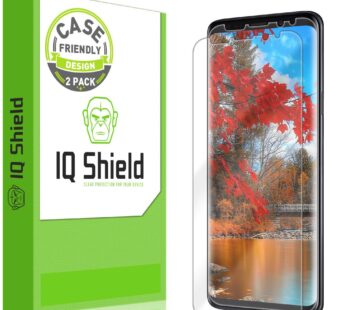 IQShield Screen Protector Compatible with Galaxy S9 (2-Pack)(Case Friendly) Anti-Bubble Cl