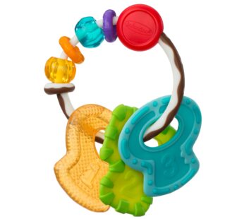 Infantino Cool & Chew Teether Keys, Three Sensory Stimulating Baby Teether Toys, 0M+, Mult
