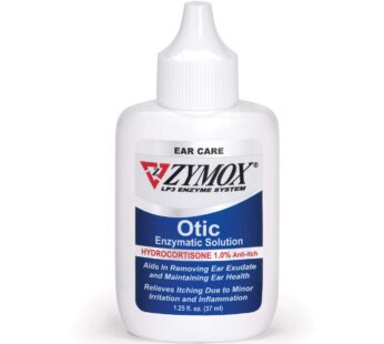 Zymox Otic Enzymatic Solution for Dogs and Cats to Soothe Ear Infections with 1% Hydrocort