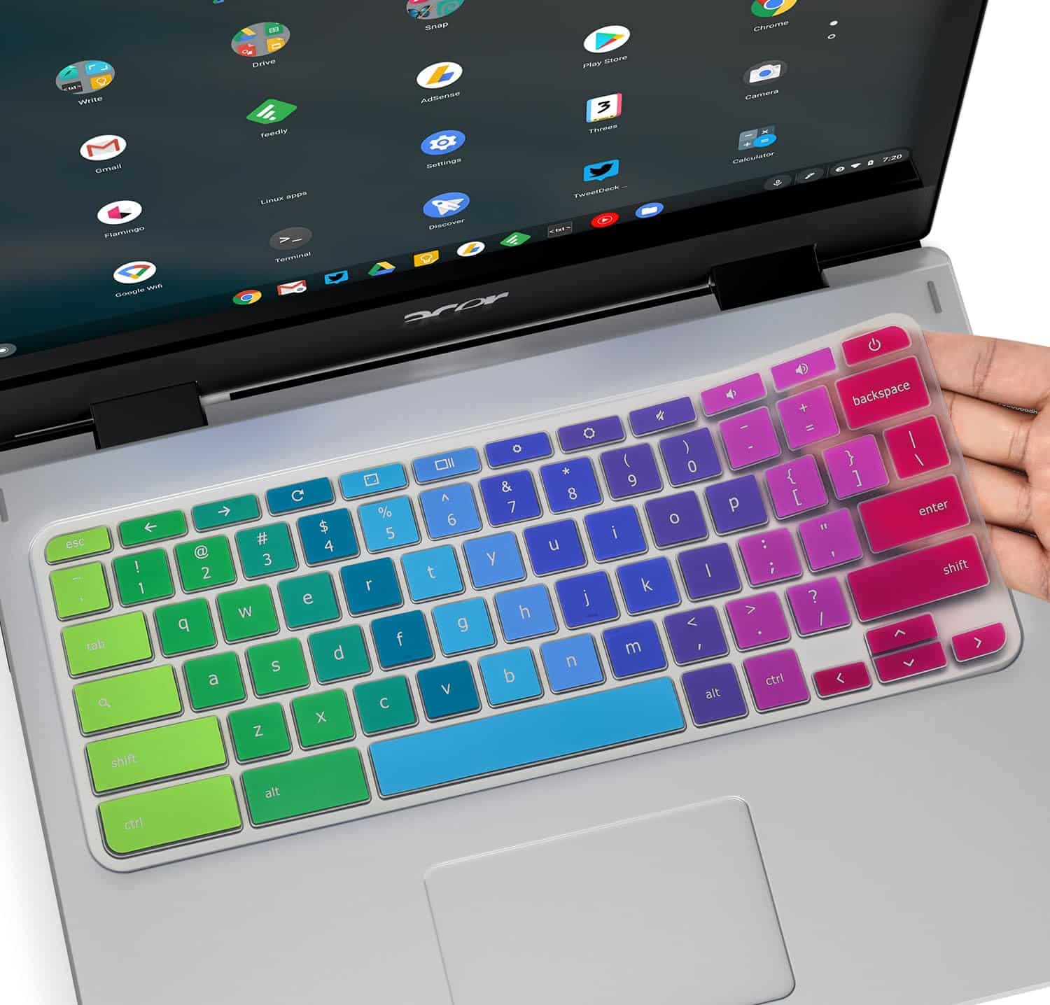 Colorful Keyboard Cover for Acer Chromebook Spin 11 311 C733 CP311 511 512/Chromebook 11 C