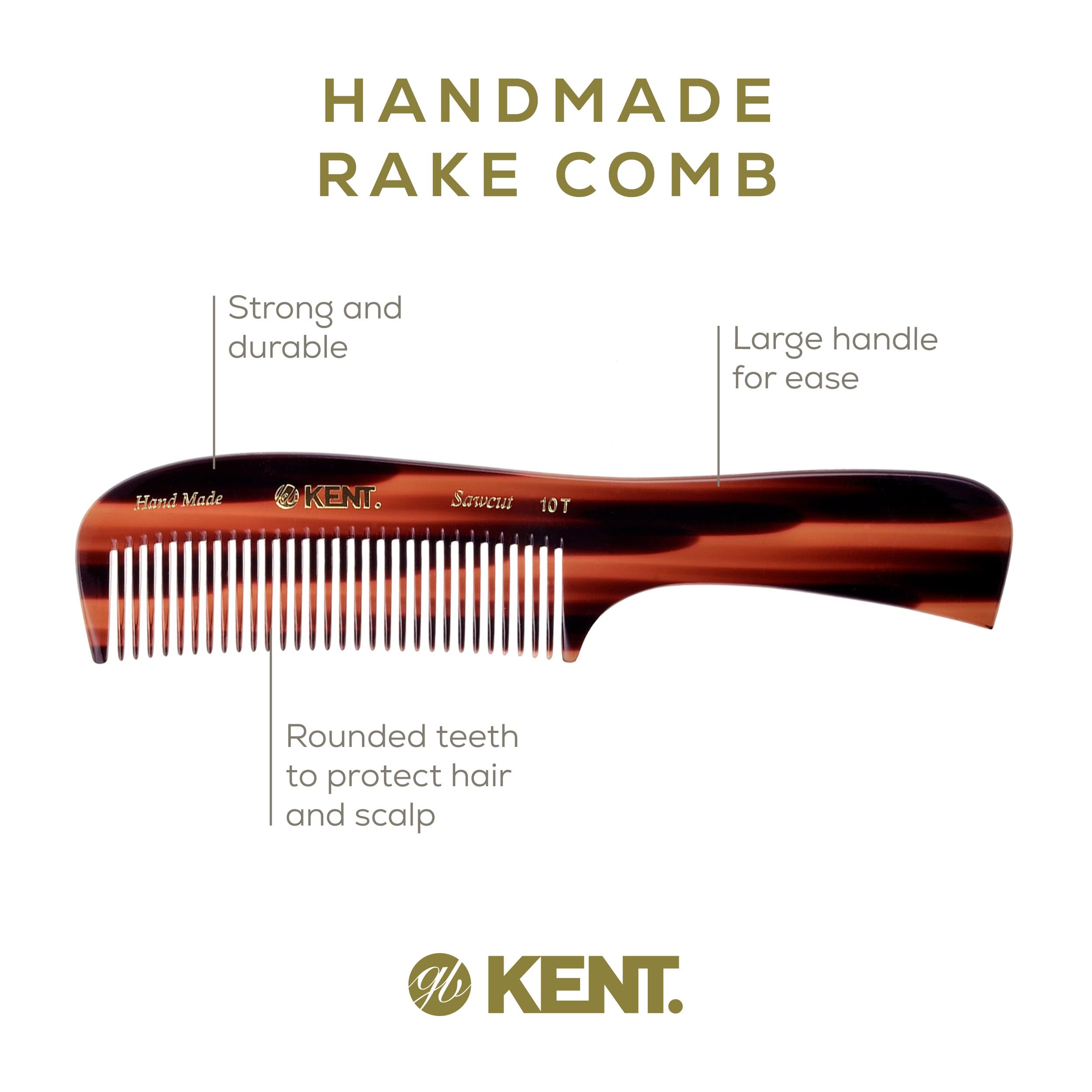 Kent 10T Large Wide Tooth Comb - Rake Comb Hair Detangler / Wide Tooth Comb for Curly Hair - Image 4