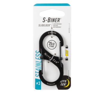 Nite Ize LSB3-01-R6 S-Biner SlideLock Dual Locking Carabiner, Size #3, Stainless