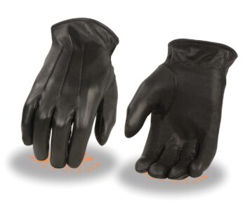 Milwaukee Leather SH234 Men’s Black Thermal Lined Leather Motorcycle Hand Gloves W/Sinch W