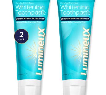 Lumineux Teeth Whitening Toothpaste 2 Pack Peroxide Free Enamel Safe for Sensitive Whiter