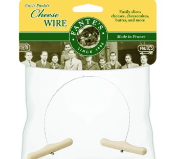 Fantes Cheese Wire Cheese Slicer, Stainless Steel, 12-Inches Long, The Italian Market Orig