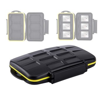 JJC MC-XQD6 Ruggard XQD Card Case, Shockproof XQD Case, Water-Resistant XQD Case Case, Rub