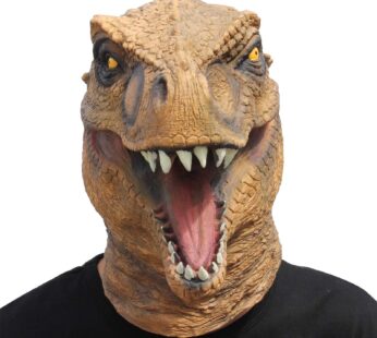 CreepyParty Dinosaur Head Mask Novelty Halloween Costume Party Animal Jurassic Full Head L