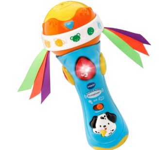 VTech Baby Babble and Rattle Microphone, Blue Small