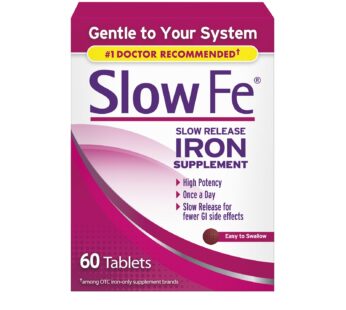 Slow Fe 45mg Iron Supplement for Iron Deficiency, Slow Release, High Potency, Easy to Swal