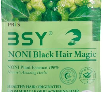 1 x 20g. BSY NONI BLACK HAIR COLOR Organic Natural Hair Dye (Black) Covers Grey Hairs (No