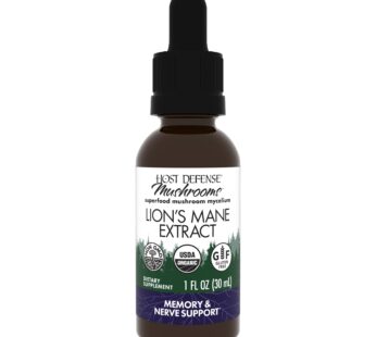 Host Defense Lion’s Mane Extract – Brain Health Support Supplement – Mushroom Supplement t