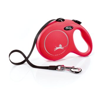 FLEXI New Classic Retractable Dog Leash (Tape), Ergonomic, Durable and Tangle Free Pet Wa