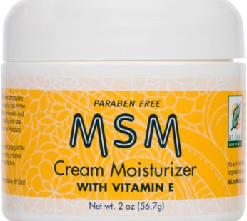 At Last Naturals MSM Cream, Face Lotion to Reduce Fine Lines and Wrinkles, Pitted Acne and