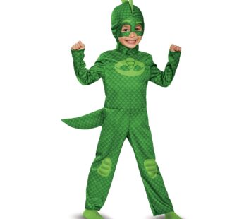 Disguise Gekko Classic Toddler PJ Masks Costume, Large/4-6 Green