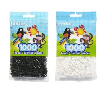 Perler Bead Bag, Bundle of Black and White