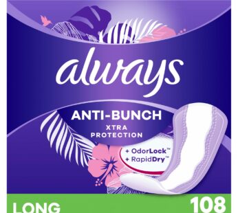 Always Anti-Bunch Xtra Protection Daily Liners Long Unscented, Anti Bunch Helps You Feel C