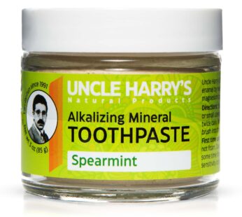 Uncle Harry’s Spearmint Remineralizing Toothpaste | Natural Whitening Toothpaste Freshens