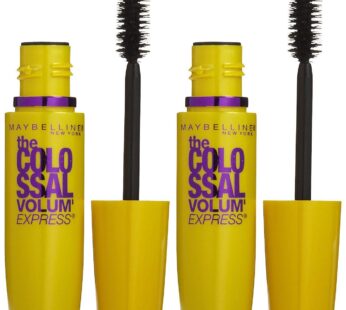 Maybelline New York Volum’ Express The Colossal Mascara – Glam Black – 2 Pack