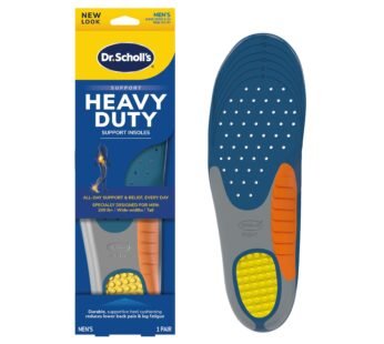 Dr. Scholl’s Heavy Duty Support Insole Orthotics, Big & Tall, 200lbs+, Wide Feet, Shock Ab
