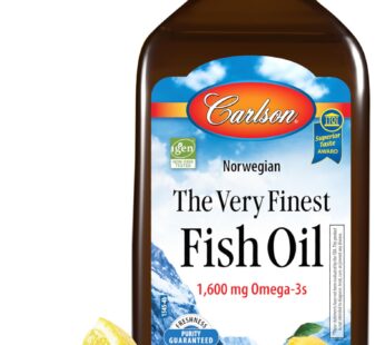Carlson Labs Very Finest Fish Oil Nutritional Supplement, Lemon, 16.9 Fluid Ounce