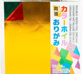 Aitoh Origami Paper 5.875″X5.875″ 18/Pkg, Assorted Foil/Foil Double-Sided