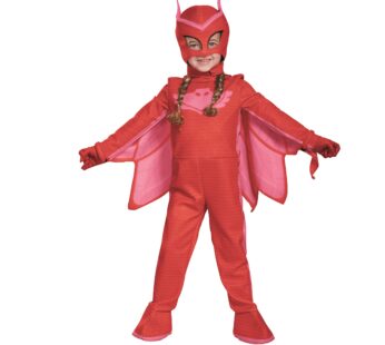 Disguise Owlette Deluxe Toddler PJ Masks Jumpsuit with Attached Boot Covers, Large/4-6X, R