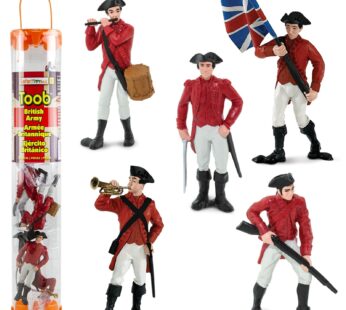 Safari Ltd. Revolutionary War British Army Designer TOOB – Set of 6 Detailed Miniature Fig