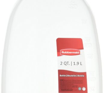 Rubbermaid 071691309215 1776349 2 Quart Servin’ Saver Bottle, 1-Pack, Red, Plastic