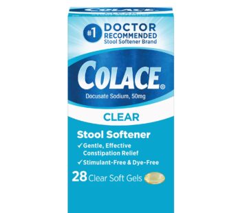 Colace Clear Stool Softener Soft Gel Capsules Constipation Relief 50mg Docusate Sodium Doc