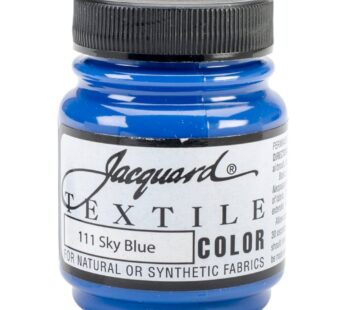 Jacquard Fabric Paint for Clothes – 2.25 Oz Textile Color Sky Blue Leaves Fabric Soft – Pe