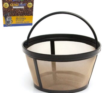 GOLDTONE Reusable 8-12 Cup Basket Coffee Filter fits Mr. Coffee Makers and Brewers, Replac