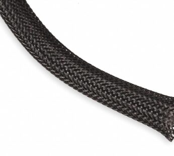 Braided Sleeving, 0.125 in, 10 Ft, Black