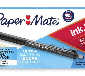 Paper Mate InkJoy 300RT Retractable Ballpoint Pens, Medium Point, Black, 12 Count