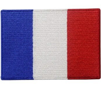 EmbTao France Flag Embroidered Emblem French Applique Iron On/Sew On Patch