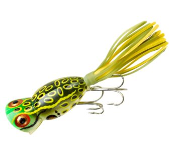 Arbogast Hula Popper Baits, Bull Frog, 2.25-Inch