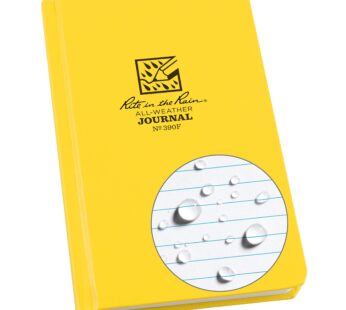 Rite In The Rain Weatherproof Hard Cover Notebook, 4.75″ x 7.5″x 0.625, Yellow Cover, Jour