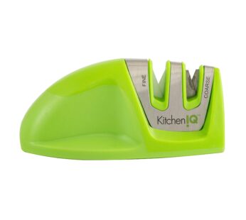 KitchenIQ 50881 – Edge Grip 2-Stage Knife Sharpener – Green – Coarse & Fine Sharpeners -Co