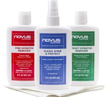 NOVUS-PK1-8 | Plastic Clean & Shine #1, Fine Scratch Remover #2, Heavy Scratch Remover #3