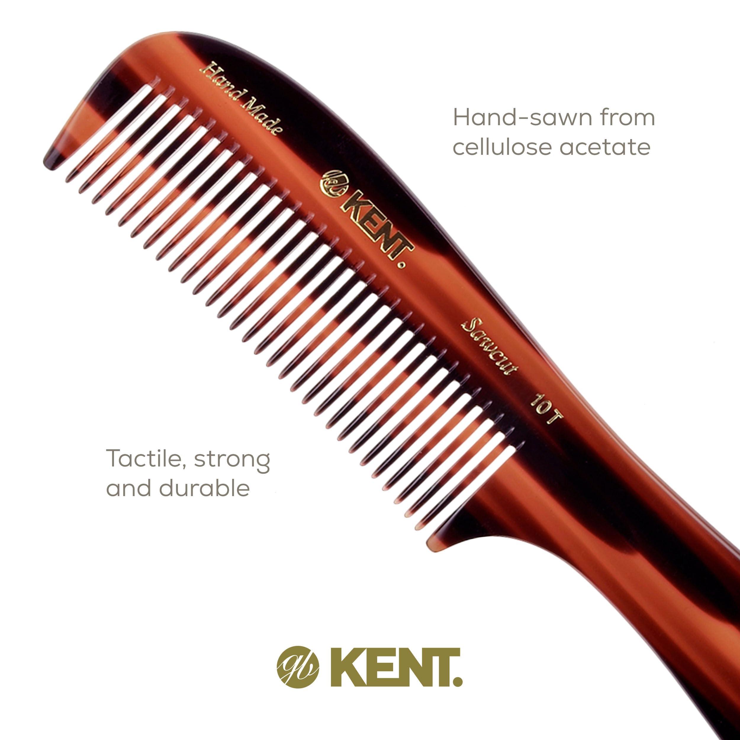 Kent 10T Large Wide Tooth Comb - Rake Comb Hair Detangler / Wide Tooth Comb for Curly Hair - Image 5
