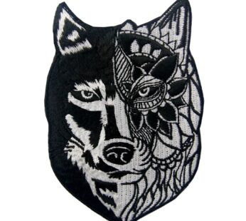 ZEGINs Sunflower Tribal Wolf Applique Embroidered Badge Iron On Sew On Patch