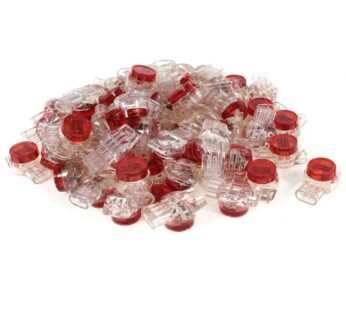 uxcell A14031900ux0663 Gel Splice UR Connector 3 Port Wire Connectors Red Clear (Pack of 5