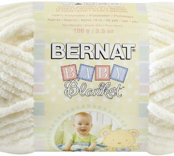 Bernat Baby Blanket Yarn, 3.5 oz, Gauge 6 Super Bulky, Vanilla